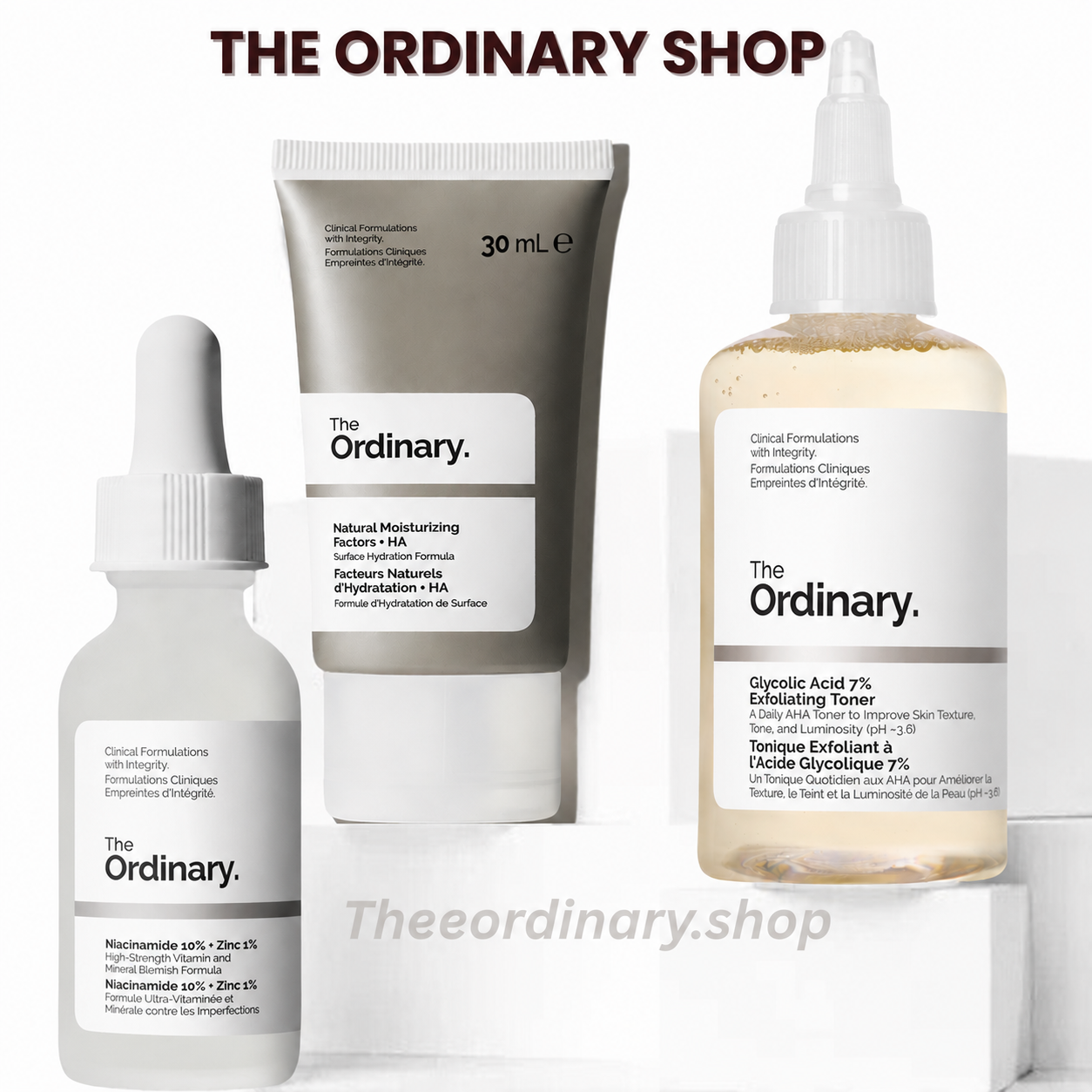 The Ordinary Glycolic Exfoliating | Natural Moisturizing Factors |  Niacinamide