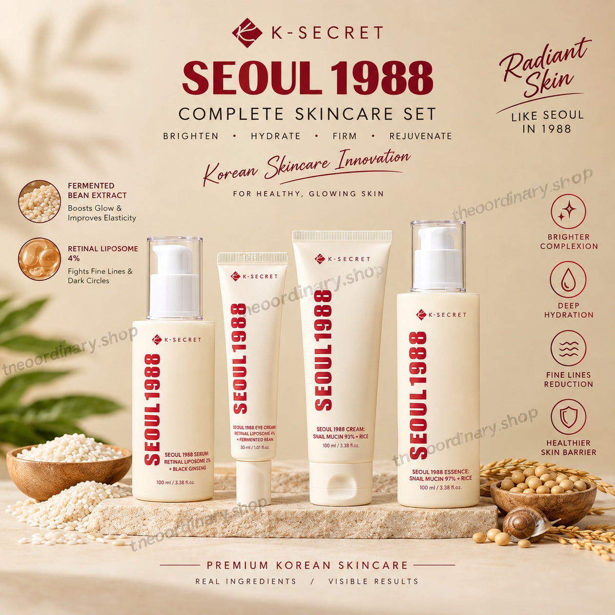 Seoul 4 step Glass Glow Skin Set